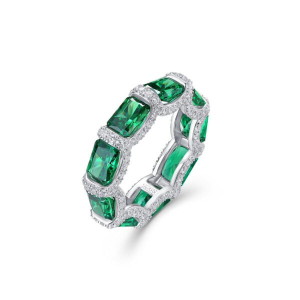 emerald high carbon steel ring