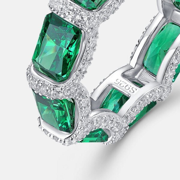 emerald high carbon steel ring – Image 4