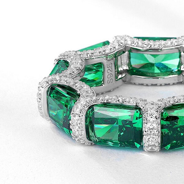 emerald high carbon steel ring – Image 2