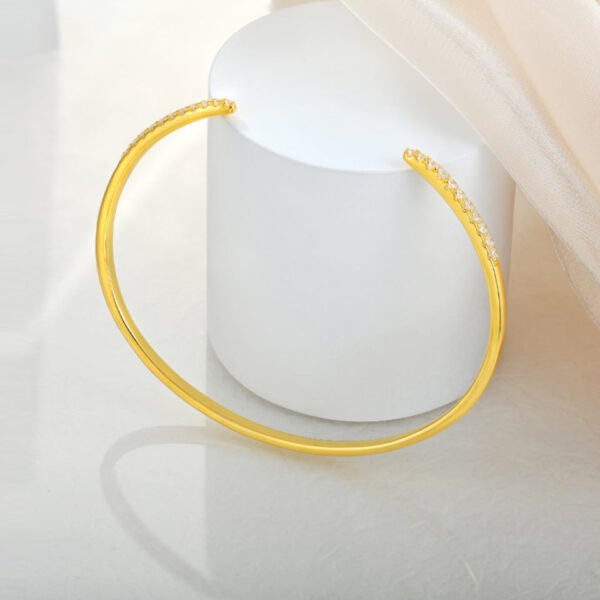 18k gold plated zirconia bracelet – Image 4