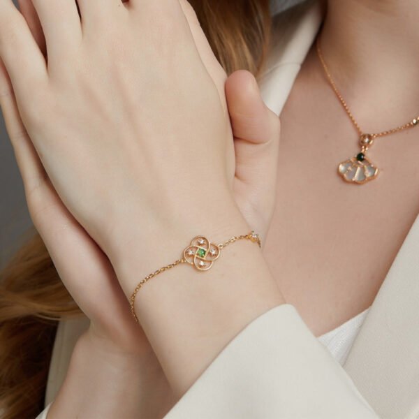 jade gold bracelets – Image 2