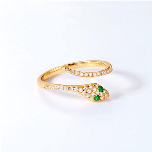 snake wrap gold ring – Image 4