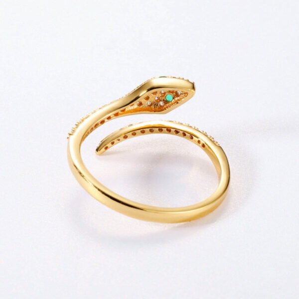 snake wrap gold ring – Image 3