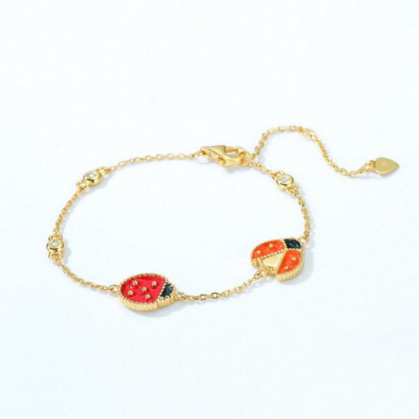 lucky ladybug gold bracelet – Image 4