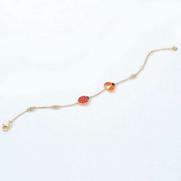 lucky ladybug gold bracelet – Image 3