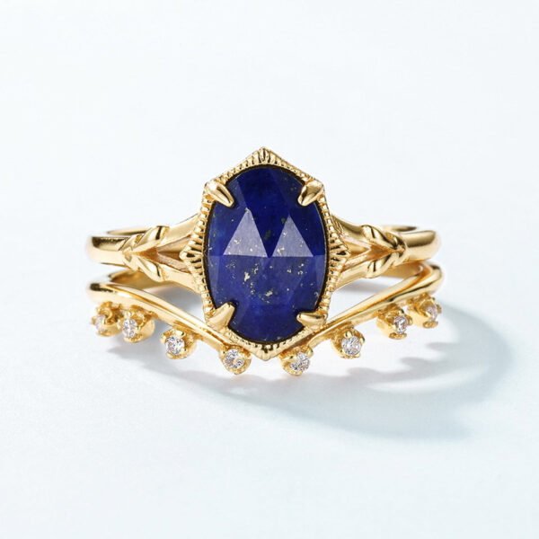 lapis lazuli gold ring – Image 5