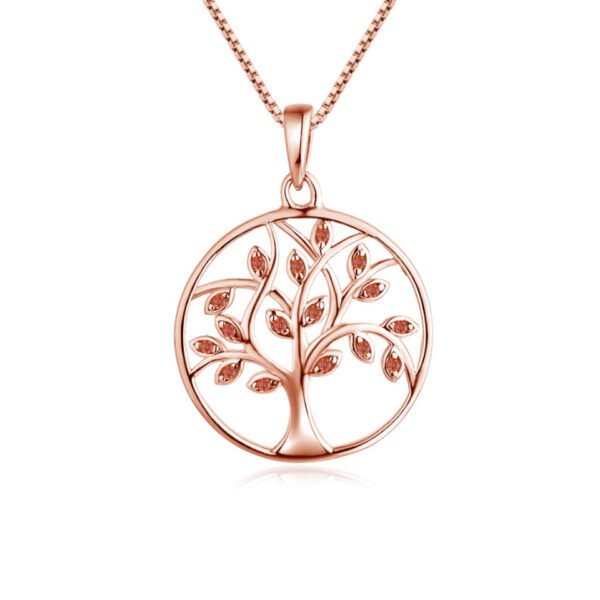 rose gold tree of life necklace