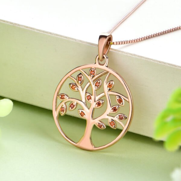 rose gold tree of life necklace – Image 4