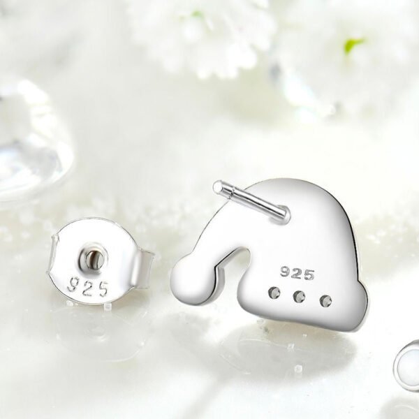 santa hat diamond earrings – Image 3