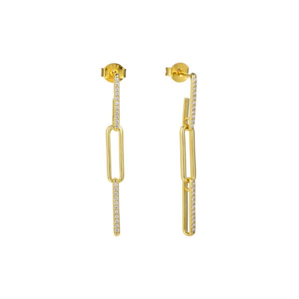 paperclip diamond earrings