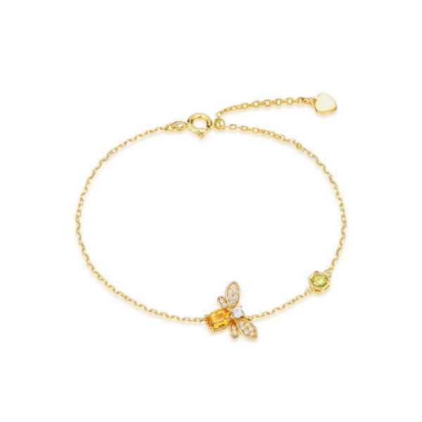 citrine bee bracelet