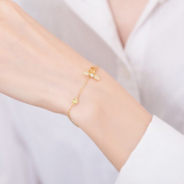 citrine bee bracelet – Image 2