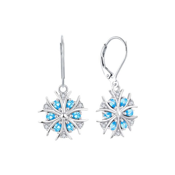 snowflake diamond earrings