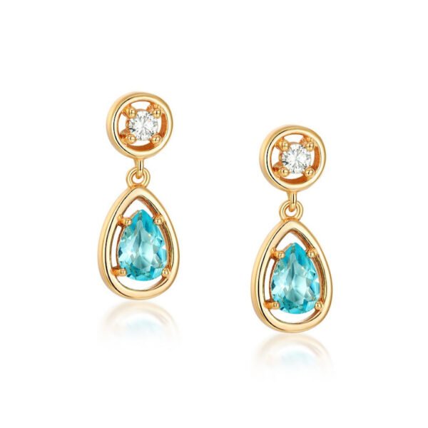 water drop topaz earrings