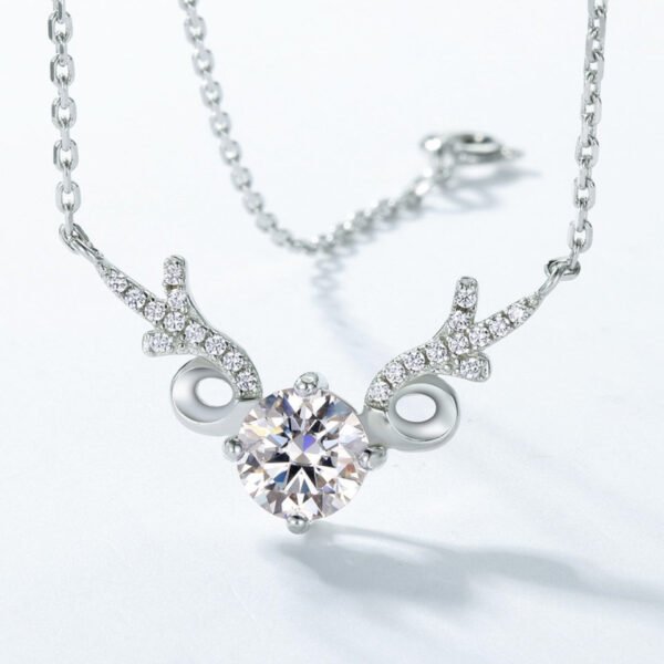 elk pendant collarbone necklace – Image 3