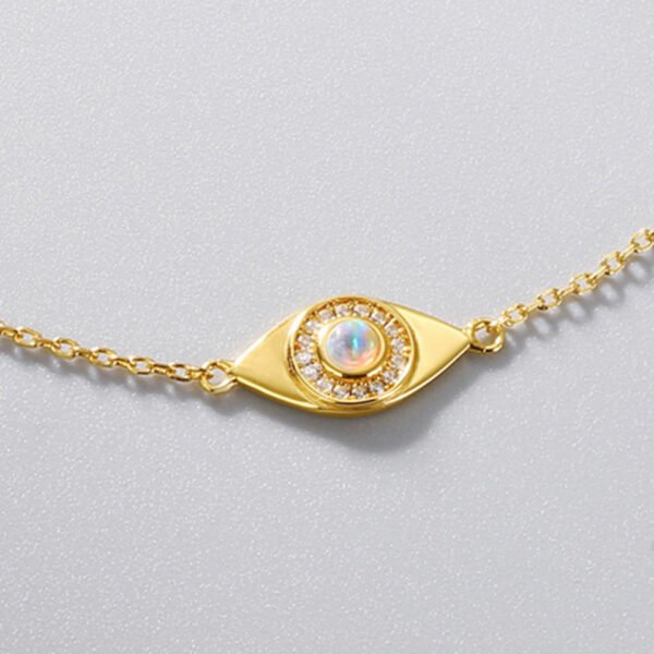 evil eye gold bracelet – Image 4