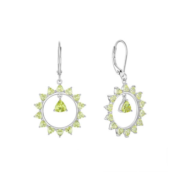 hoop zirconia earrings
