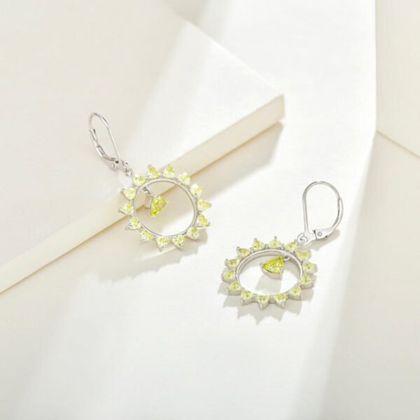 hoop zirconia earrings – Image 2