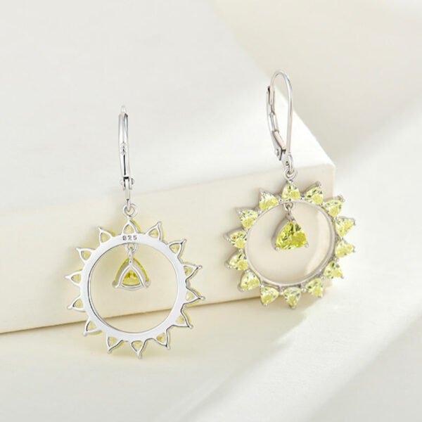 hoop zirconia earrings – Image 3