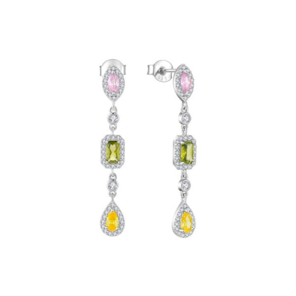 multi gemstone earrings