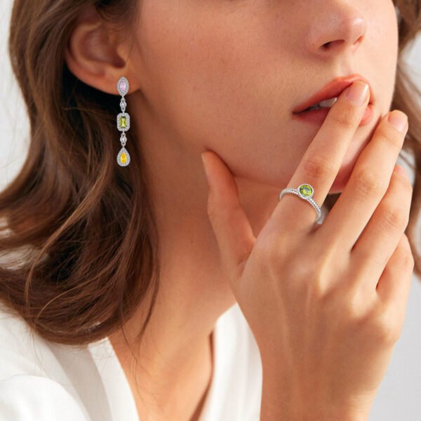 multi gemstone earrings – Image 2