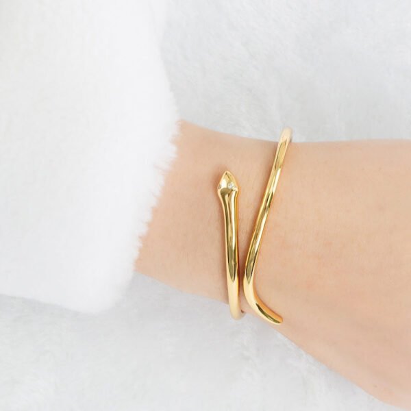 roman gold snake bracelet – Image 2