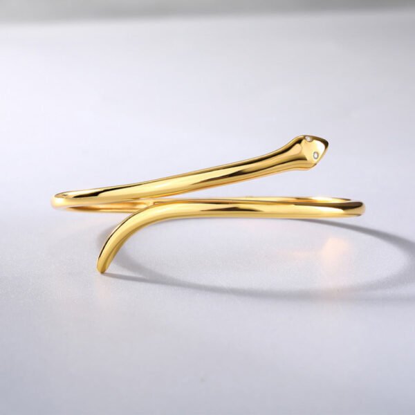 roman gold snake bracelet – Image 4