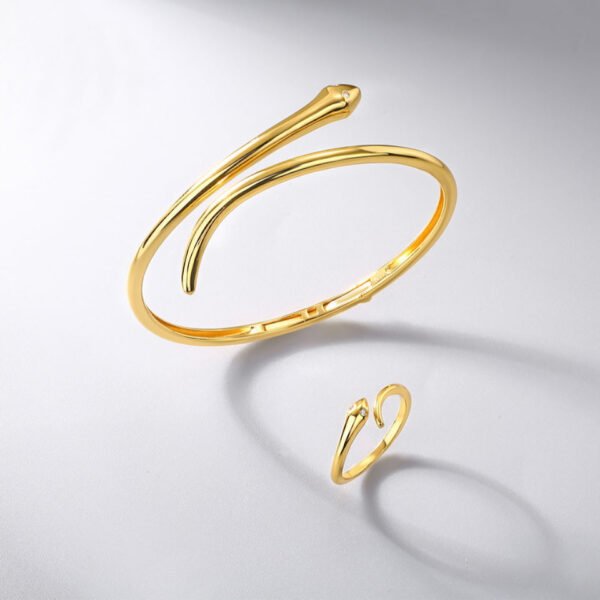 roman gold snake bracelet – Image 3