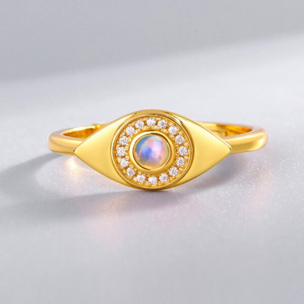 devils eye gold plated ring – Image 4