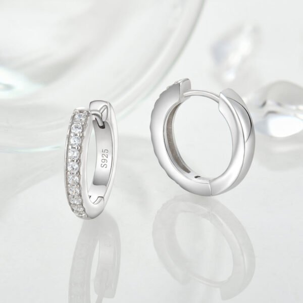 diamond hoop earrings – Image 3