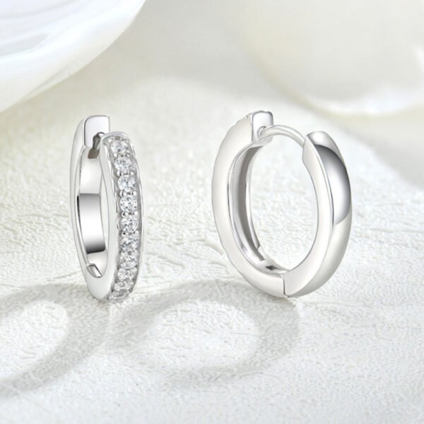 diamond hoop earrings – Image 4