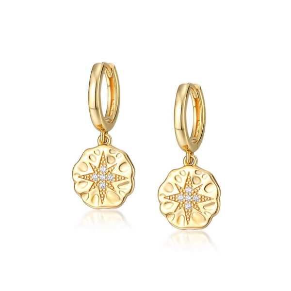 circle star earrings