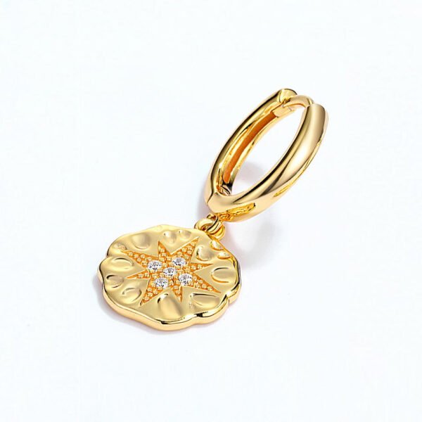 circle star earrings – Image 2