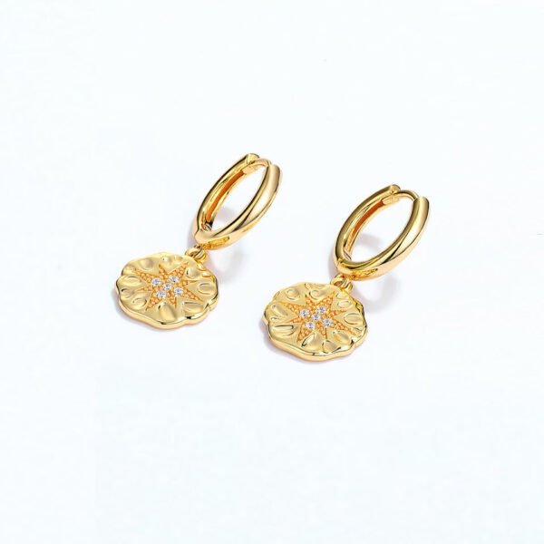 circle star earrings – Image 3