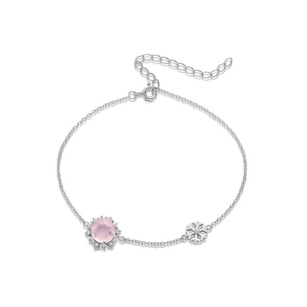 pink crystal snowflake bracelet