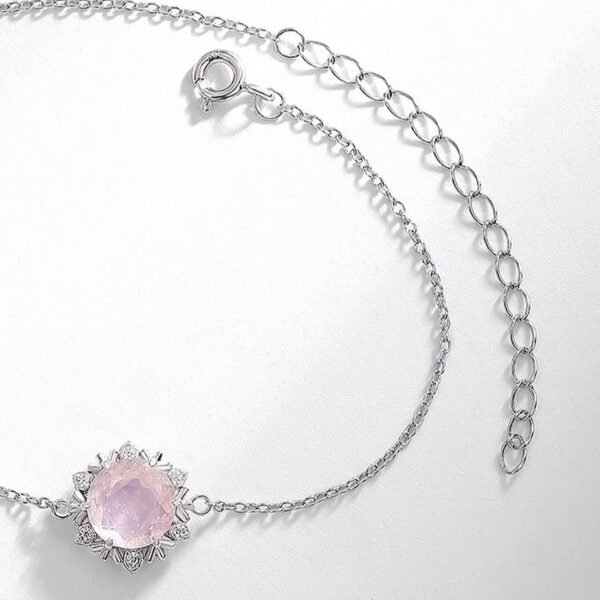 pink crystal snowflake bracelet – Image 4