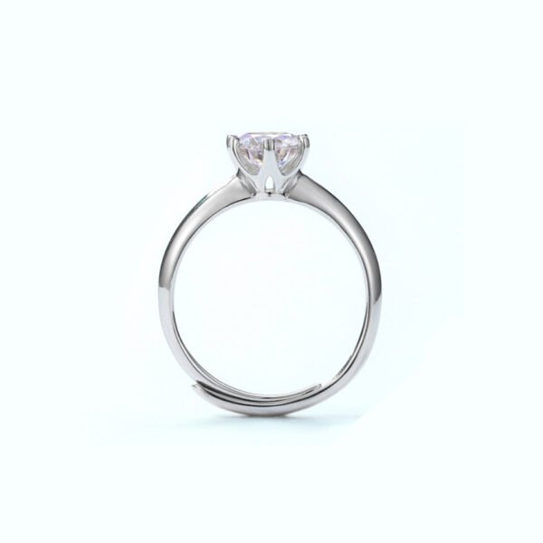 six prong moissanite ring – Image 3