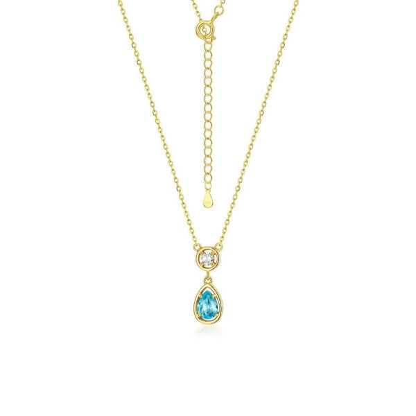 teardrop shaped topaz necklace