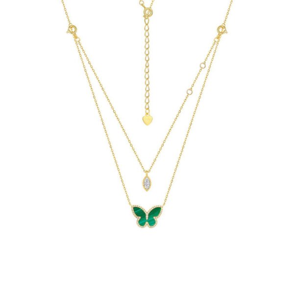 green malachite butterfly necklace